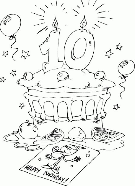 birthday cake age  coloring page coloringcom coloring book pages
