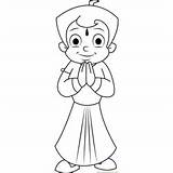 Coloring Namaste Raju Pages Coloringpages101 Bheem Chota Kids Online sketch template