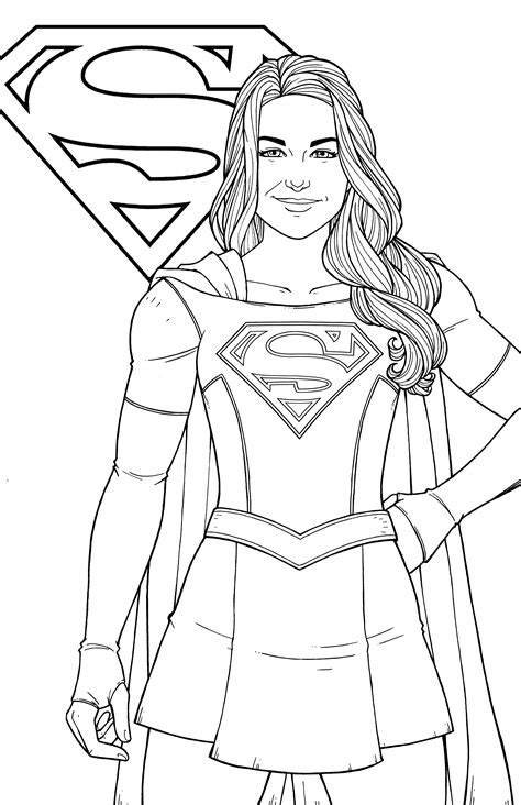 supergirl melissa benoist  jamiefayx superhero coloring pages