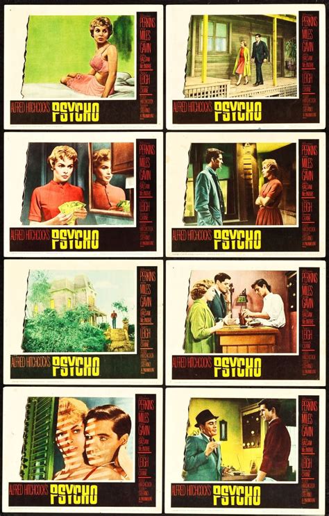 psycho lobby cards classic movie posters classic horror movies