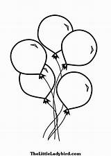 Coloring Birthday Pages Balloon Balloons Print Getcolorings Color Printable Getdrawings sketch template