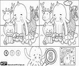 Easy Coloring Difference Find Game Animals Games Pages sketch template
