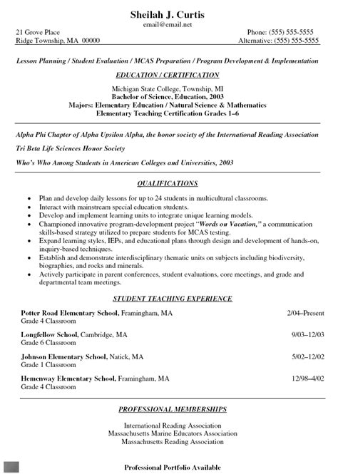 student teacher resume google search teacher resume template
