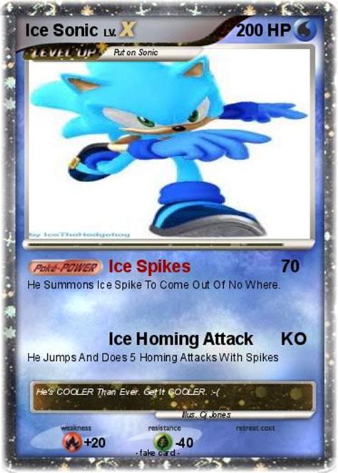 Pokémon Ice Sonic 5 5 Ice Spikes My Pokemon Card