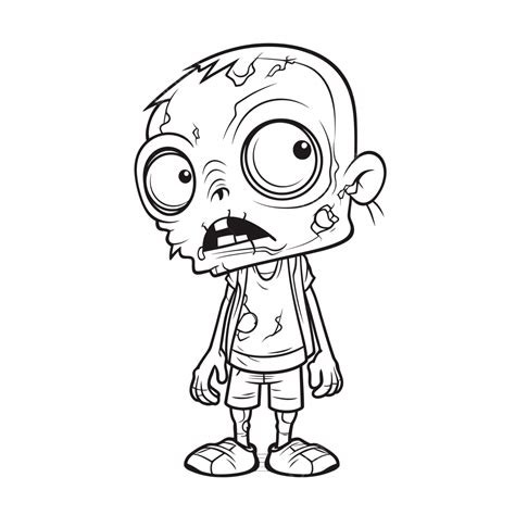color coloring pages baby zombie outline sketch drawing vector baby