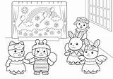Coloring Calico Critters Pages Family Cat Color Gingerbread Printable Supermarket Print Getcolorings Kids Baby House Template Loud sketch template
