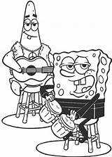 Coloring Pages Jazz Band Getcolorings Spongebob sketch template