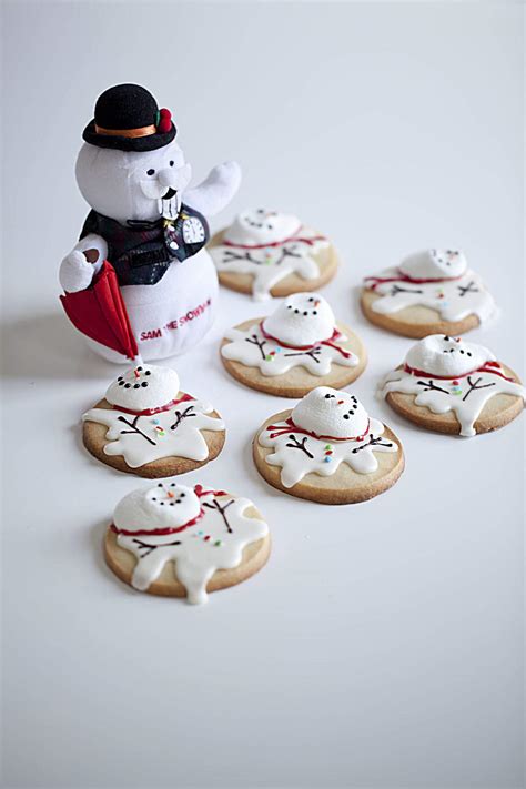 melted snowman cookies countdown  christmas holiday seriesday