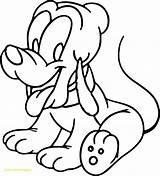 Pluto Baby Coloring Pages Cute Mouse Mickey Printable Drawing Getdrawings Color Getcolorings Wecoloringpage sketch template