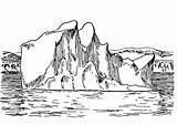 Iceberg Coloring Pages Antarctica Book Artism Kids Ijsberg Landscape Drawings Printable Animals Two sketch template