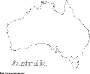 australia map printable colouring sheet