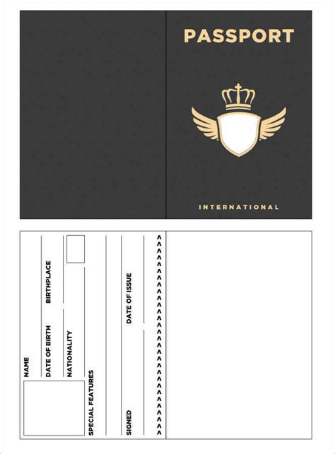 passport templates  students word excel smartcolorlib