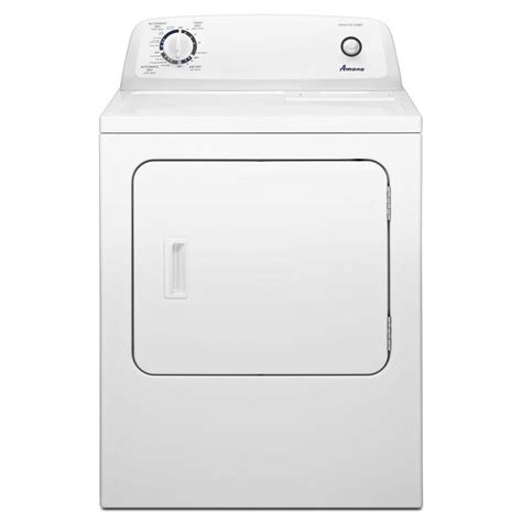 amana  cu ft  volt white electric vented dryer  wrinkle prevent option nedew