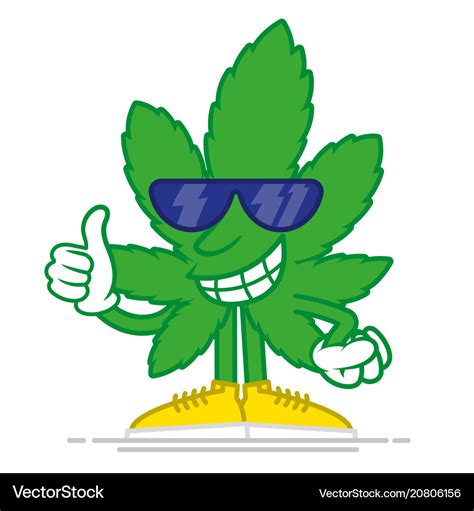 cartoon marijuana royalty  vector image vectorstock