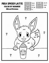 Color Number Pokemon Coloring Pages Spiced Pika Latte Choose Board Teacherspayteachers sketch template