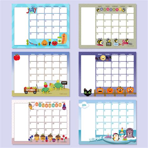 preschool calendar templates emmamcintyrephotographycom