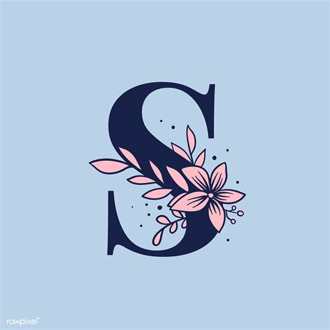 pin  floral typography