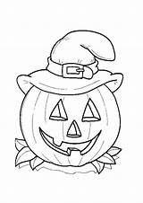 Halloween Coloring Pages Kids Printable Pumpkin Print Easy Preschool Fall Sheets Colouring Drawing Color Printables Books Adult Kleurplaten Sheet Happy sketch template