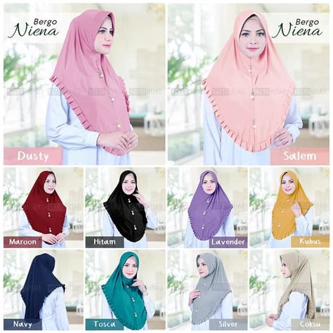 jilbab murah terbaru hijab syari bergo niena praktis