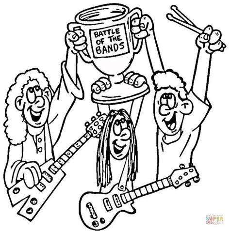 rock band coloring pages  getdrawings