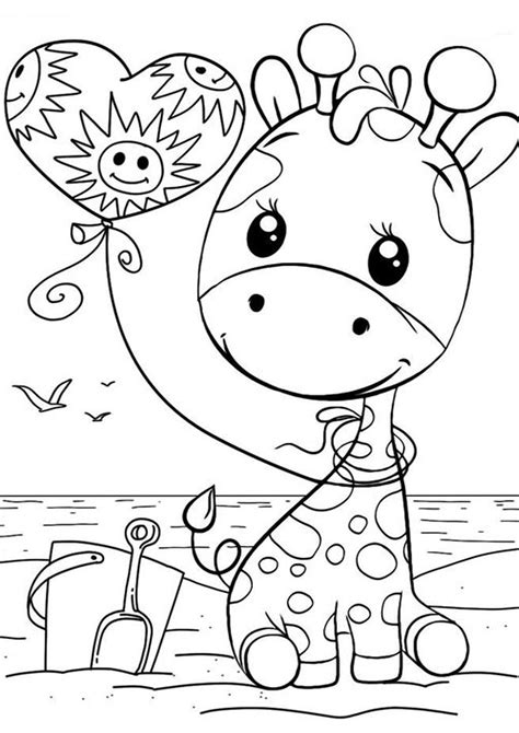 easy  print giraffe coloring pages   animal coloring