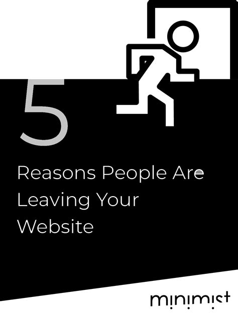reasons people  leaving  website minimist website design