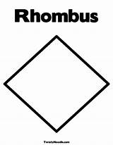 Rhombus sketch template