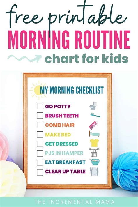 morning routine chart  toddlers