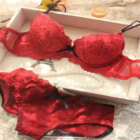 fashion women sexy embroidery lace lingerie underwear push up padded