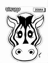 Mask Safari Zebra sketch template