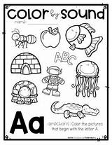 Sound Color Sounds Beginning Kindergarten Phonics Freebie Printable Worksheets Teacherspayteachers Sold Activity Preschool sketch template