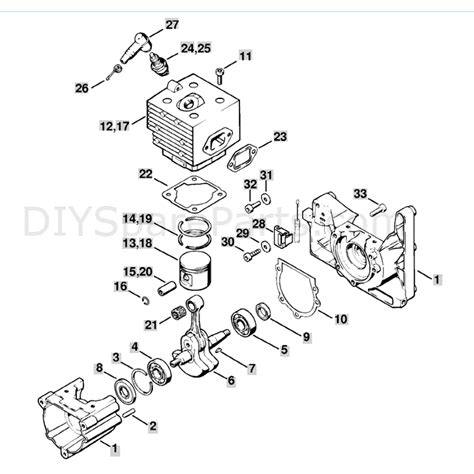 stihl br  backpack blower br  parts diagram crankcase cylinder