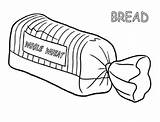 Bread Coloring Pages Loaf Package Drawing Loaves Baked Line Goods Printable Color Slice Template Getdrawings Bakery Getcolorings Tocolor sketch template