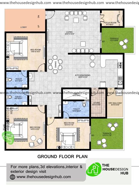 ft  bhk independent house plan   sq ft  house design hub