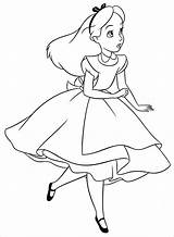 Alice Wonderland Drawing Coloringbay sketch template