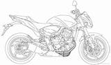 Moto Hornet Xj6 Xt 600f Desenhar Renato Blueprints Helena Romualdo Colorirparacriancas sketch template
