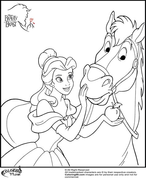 disney princess belle coloring pages team colors