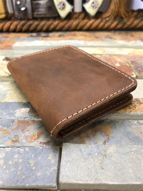 monogrammed leather wallet minimalist mens wallet bifold wallet personalized card wallet