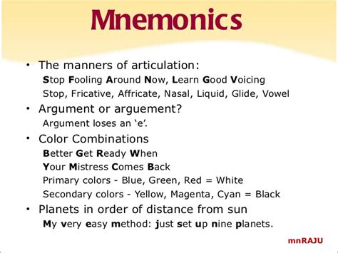 english language mnemonics  meanings  matterhere