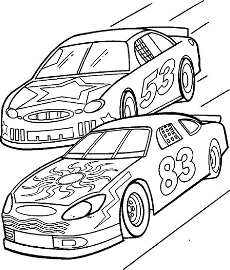 mark  set color  race cars coloring pages print