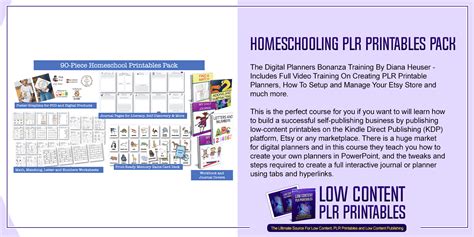 homeschooling plr printables pack plr printables bundle