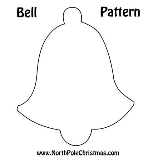 bell  pattern print christmas ornament template felt crafts