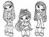 Bratz Coloring Pages Cartoon Color Printable Kids Character Sheets Cartoons Book Found Cartoonwatcher Clothing sketch template