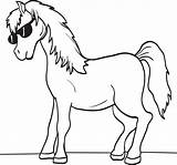Horse Coloring Pages Cartoon Horses Kids Printable Drawing Clipart Print Realistic Color Clydesdale Pony Clip Getdrawings Sunglasses Library Grande sketch template