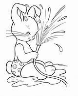 Coloring Pages Bunny Easter Peter Cottontail Water Sheets Printable Kids Sheet Splash Fountain Color Bunnies Honkingdonkey Activity Pbs Print Colouring sketch template