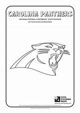 Coloring Pages Nfl Panthers Carolina Logos Teams Football Team Cool American sketch template