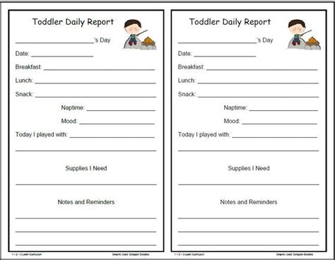 daycare printables google search preschool daily report