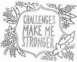 Growth Coloring Mindset Pages Printable Print Challenge sketch template