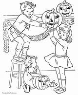 Coloring Halloween Pages Pumpkin Printable Kids Vintage Scary Kid Adult Contest Sheets Fall Drawings Pumpkins Barbie Colouring Color Print Library sketch template