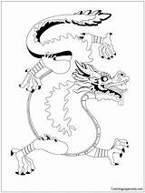Dragon Chinese Pages Coloring Color sketch template